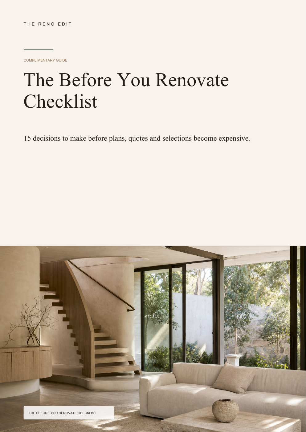 Cover of The Before You Renovate Checklist